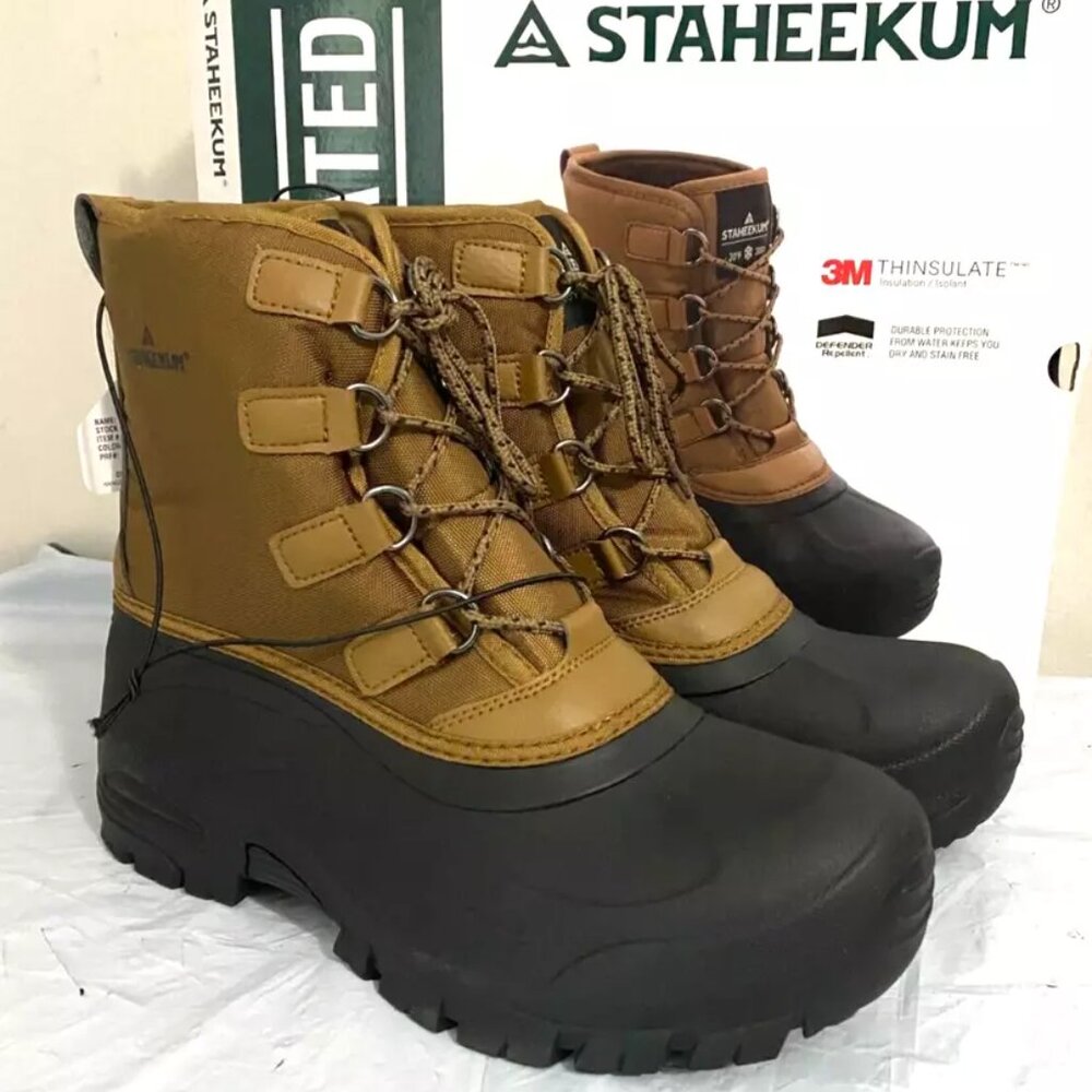 Staheekum Men's Memory Foam 3M Thinsulate Snow Boot
